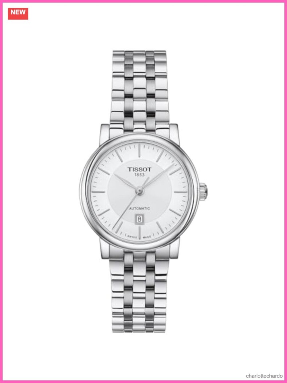 Tissot Carson Premium Swiss Automatic Silver Dial Watch 30mm